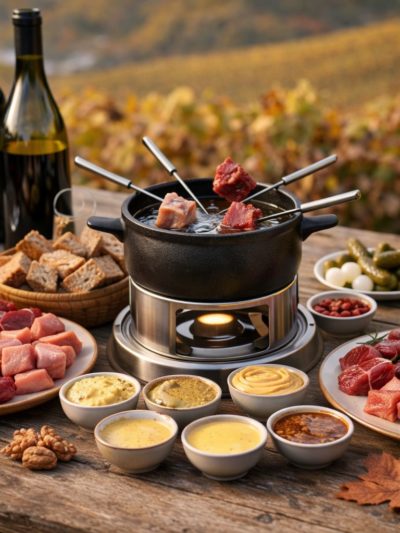 Trilogie de Viandes & Vins : La Fondue Chasseur